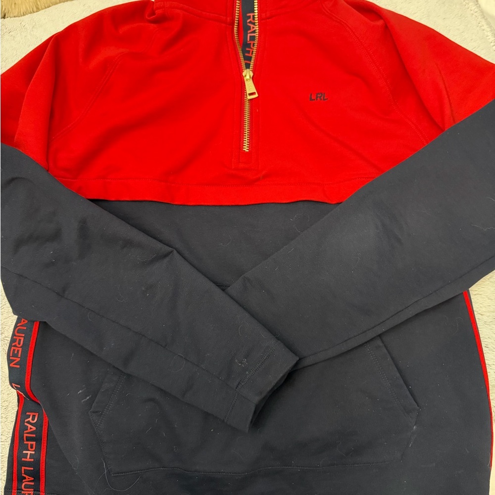 Ralph Lauren womens Zip-Up Sweater in Red and Black